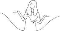 Draing of a woman asking a question